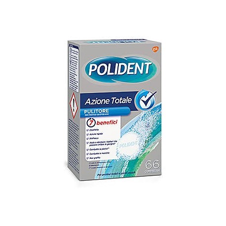 Polident Azione Totale pulitore quotidiano per protesi dentarie 66 compresse