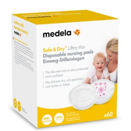 Medela Safe&Dry Coppetta Assorbilatte Ultra thin monouso 60 pezzi