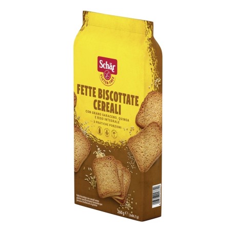 Schar Fette biscottate ai cereali senza glutine per celiaci 3 porzioni da 86,7 g Schar Fette biscottate ai cereali senza glutine per celiaci 3 porzioni da 86,7 g