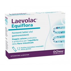 Laevolac Equiflora Fermenti lattici vivi gastroresistenti per flora batterica intestinale 12 buste
