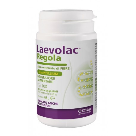 Laevolac Regola Alto contenuto di fibre con psyllium integratore contro la stitichezza 100 compresse