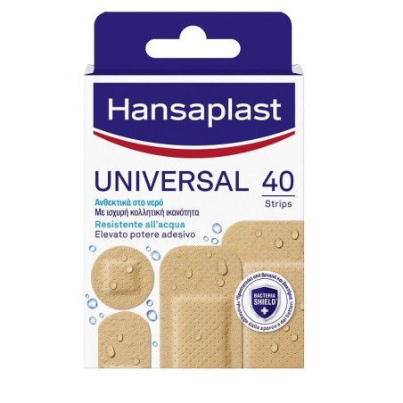 Hansaplast Universal Cerotti resistenti all'acqua per piccole ferite 40 pezzi assortiti Hansaplast Universal Cerotti resistenti all'acqua per piccole ferite 40 pezzi assortiti