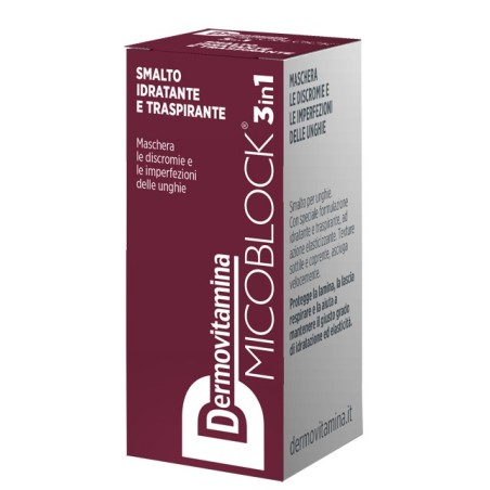 Dermovitamina Micoblock 3 In 1 Smalto idratante e traspirante bordeaux per imperfezioni delle unghie 5 ml Dermovitamina Micoblock 3 In 1 Smalto idratante e traspirante bordeaux per imperfezioni delle unghie 5 ml