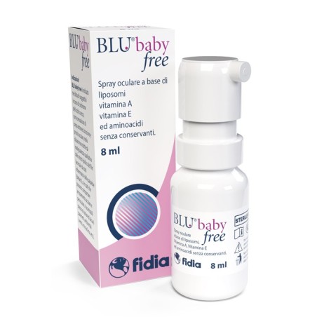Blu Baby Free spray oculare lubrificante per occhi infiammati allergici 8 ml Blu Baby Free spray oculare lubrificante per occhi infiammati allergici 8 ml