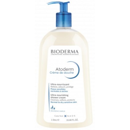 Bioderma Atoderm Creme De Douche detergente nutriente protettiva pelle secca 1 litro Bioderma Atoderm Creme De Douche detergente nutriente protettiva pelle secca 1 litro