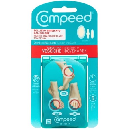Compeed Vesciche Misto 5 pezzi formati assortiti Compeed Vesciche Misto 5 pezzi formati assortiti