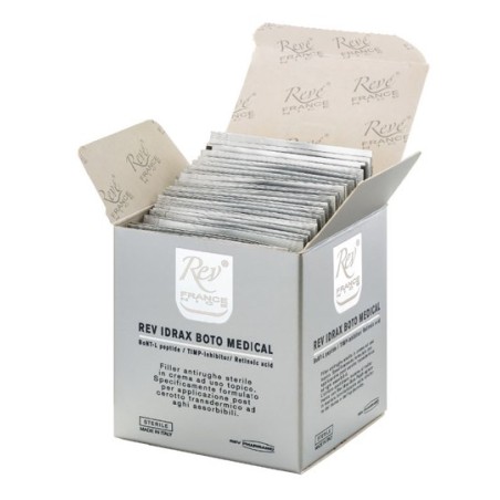 Rev Idrax Boto Medical filler antirughe in crema post cerotto transdermico ad aghi assorbibili 30 bustine monouso Rev Idrax Boto Medical filler antirughe in crema post cerotto transdermico ad aghi assorbibili 30 bustine monouso