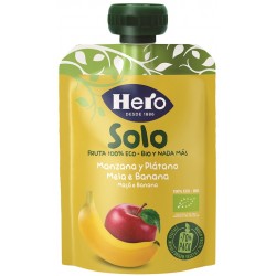 Hero Solo Frutta frullata 100% Mela e Banana merenda richiudibile 100 g