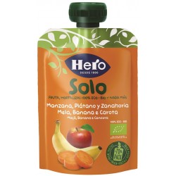 Hero Solo Frutta frullata 100% Mela, Banana e Carota confezione richiudibile 100 g