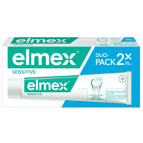 Elmex Sensitive dentifricio per denti sensibili confezione doppia 2 x 75 ml