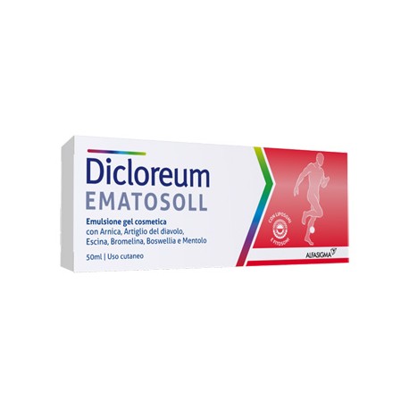 Dicloreum Ematosoll Gel con ingredienti naturali per traumi e contusioni 50 ml