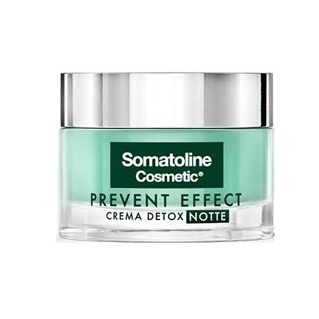 Somatoline Cosmetic Prevent Effect Crema viso detox notte trattamento rughe 50 ml Somatoline Cosmetic Prevent Effect Crema viso detox notte trattamento rughe 50 ml