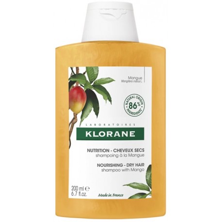 Klorane Shampoo al Mango protettivo per capelli secchi 200 ml