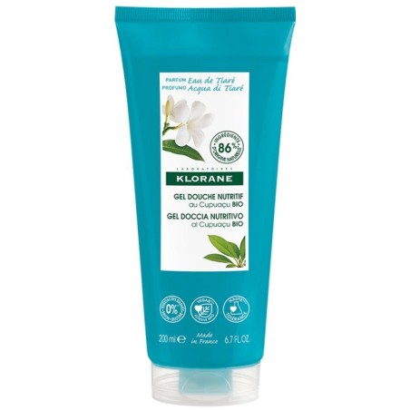 Klorane Gel doccia nutritivo al burro di Cupuaçu bio profumo Eau de Tiare 200 ml Klorane Gel doccia nutritivo al burro di Cupuaçu bio profumo Eau de Tiare 200 ml