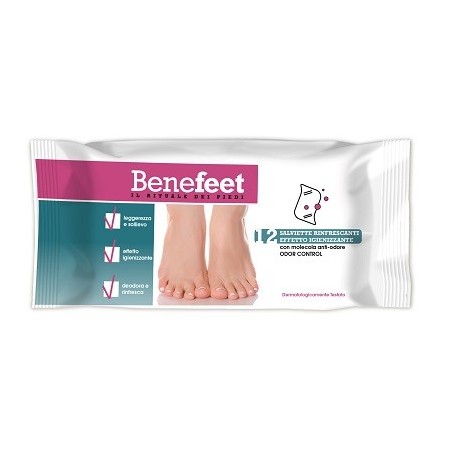 Benefeet Salviette Odor Control rinfrescanti igienizzanti per i piedi 12 pezzi Benefeet Salviette Odor Control rinfrescanti igienizzanti per i piedi 12 pezzi