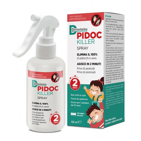 Dermovitamina Pidoc Killer Spray lozione antipidocchi e lendini 120 ml