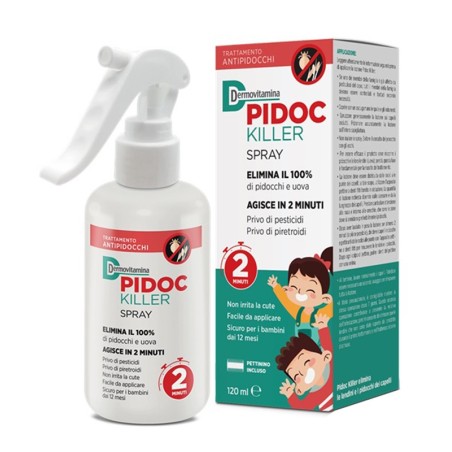 Dermovitamina Pidoc Killer Spray lozione antipidocchi e lendini 120 ml Dermovitamina Pidoc Killer Spray lozione antipidocchi e lendini 120 ml