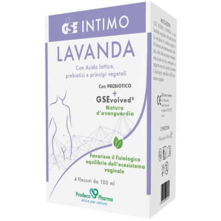GSE Intimo Lavanda vaginale rinfrescante e lenitiva 4 flaconi da 100 ml GSE Intimo Lavanda vaginale rinfrescante e lenitiva 4 flaconi da 100 ml