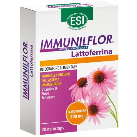 Esi Immunilflor Lattoferrina integratore per sistema immunitario 20 naturcaps Esi Immunilflor Lattoferrina integratore per sistema immunitario 20 naturcaps