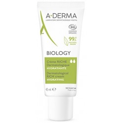 A-Derma Biology Crema ricca dermatologica idratante viso pelle secca 40 ml