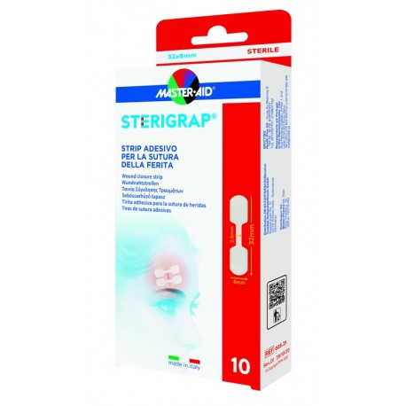 Master-Aid Sterigrap Strip adesivo sutura ferite 32 x 8 mm 10 pezzi