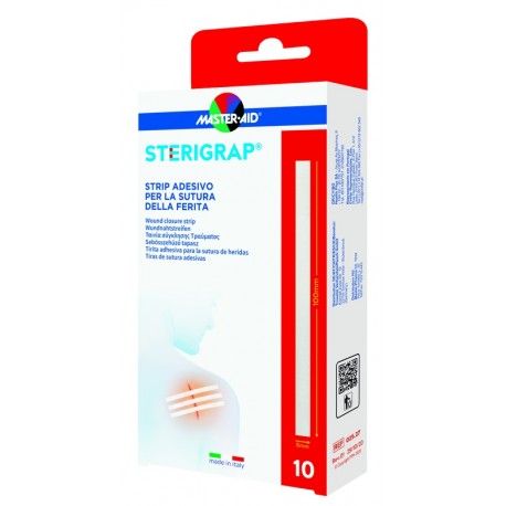 Master-Aid Sterigrap Strip adesivo sutura ferite 100 x 6 mm 10 pezzi