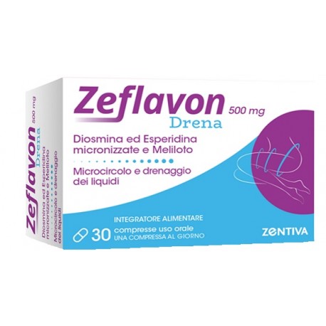 Zefavlon Drena integratore per microcircolo e drenaggio dei liquidi 30 compresse