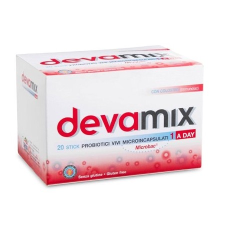 Tfarma Devamix integratore intestinale con probiotici microincapsulati inulina colostro 20 stick