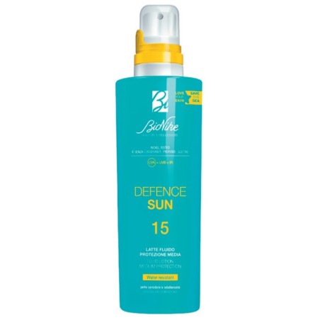 Bionike Defence Sun SPF15 Latte solare fluido media protezione eco 200 ml Bionike Defence Sun SPF15 Latte solare fluido media protezione eco 200 ml
