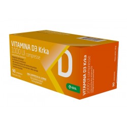 Krka Vitamina D3 Krka 1000 UI integratore per ossa e sistema immunitario 90 compresse