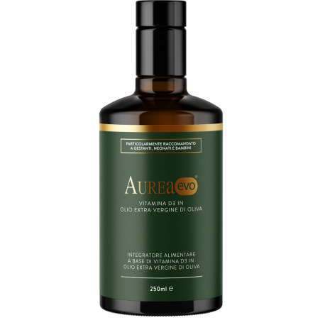 Aurea EVO Integratore di Vitamina D3 in Olio Extra Vergine di Oliva 250ml