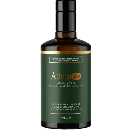 Aurea EVO Integratore di Vitamina D3 in Olio Extra Vergine di Oliva 250ml Aurea EVO Integratore di Vitamina D3 in Olio Extra Vergine di Oliva 250ml