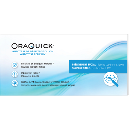 Oraquick Hiv Self-test test domestico per HIV 1 pezzo Oraquick Hiv Self-test test domestico per HIV 1 pezzo
