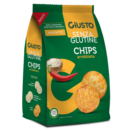 Giusto Senza Glutine Chips all'arrabbiata croccanti gustose 40 g Giusto Senza Glutine Chips all'arrabbiata croccanti gustose 40 g