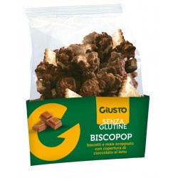 Giusto Senza Glutine Biscopop Biscotti e Mais scoppiato al cioccolato al latte 80g