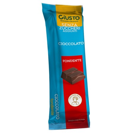 Giusto Barretta Cioccolato Fondente senza zuccheri aggiunti 42g Giusto Barretta Cioccolato Fondente senza zuccheri aggiunti 42g