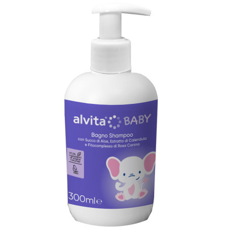 Alvita Baby Bagno Shampoo detergente corpo e capelli bambini neonati 300 ml Alvita Baby Bagno Shampoo detergente corpo e capelli bambini neonati 300 ml