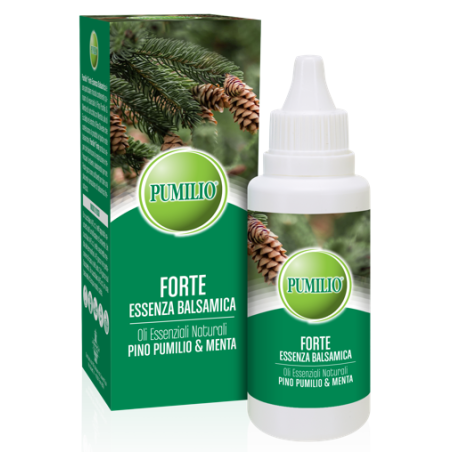 Pumilio Forte Essenza Balsamica oli essenziali di pino pumilio e menta aroma balsamico 40 ml Pumilio Forte Essenza Balsamica oli essenziali di pino pumilio e menta aroma balsamico 40 ml