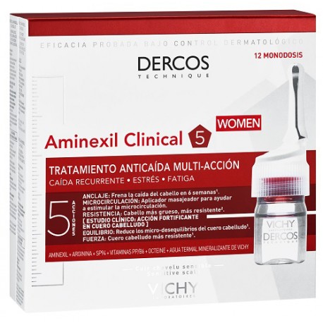 Vichy Dercos Aminexil Clinical 5 Donna fiale anticaduta capelli multifunzione 12 fiale 6 ml
