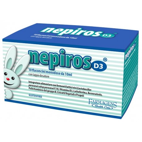 Nepiros D3 integratore di fermenti lattici vivi 10 flaconcini da 10 ml