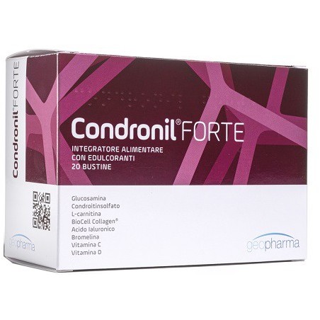 Geofarma Condronil Forte integratore per il benessere di ossa e cartilagine 20 bustine Geofarma Condronil Forte integratore per il benessere di ossa e cartilagine 20 bustine
