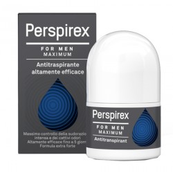 Perspirex For Men Maximum deodorante antitraspirante roll on Formula extra forte contro la sudorazione eccessiva 20 ml