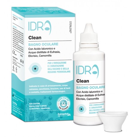 Sterilens Idra Clean Bagno Oculare occhi irritati arrossati 120 ml + occhiera