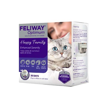 Feliway Optimum Diffusore + Ricarica con feromoni per serenità del gatto 48 ml