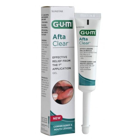 Gum Aftaclear Gel per il trattamento delle ulcere della bocca adulti e bambini 10 ml