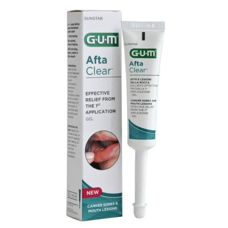 Gum Aftaclear Gel per il trattamento delle ulcere della bocca adulti e bambini 10 ml Gum Aftaclear Gel per il trattamento delle ulcere della bocca adulti e bambini 10 ml