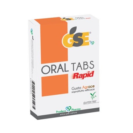 GSE Oral Tabs Rapid per faringiti tonsilliti mal di gola tosse irritativa 12 compresse gusto agrace