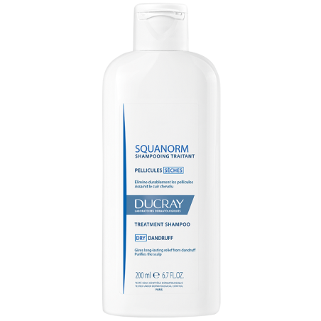 Ducray Squanorm Shampoo trattante per forfora secca lenitivo idratante 200 ml Ducray Squanorm Shampoo trattante per forfora secca lenitivo idratante 200 ml