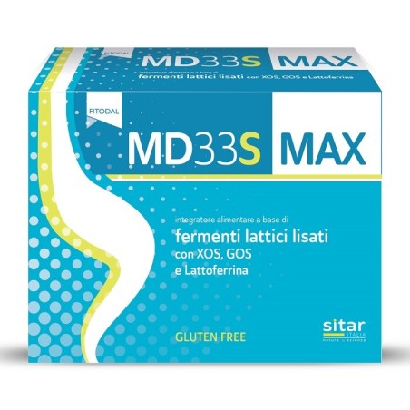 MD33S MAX Fitodal Integratore fermenti lattici per over 50 21 bustine MD33S MAX Fitodal Integratore fermenti lattici per over 50 21 bustine
