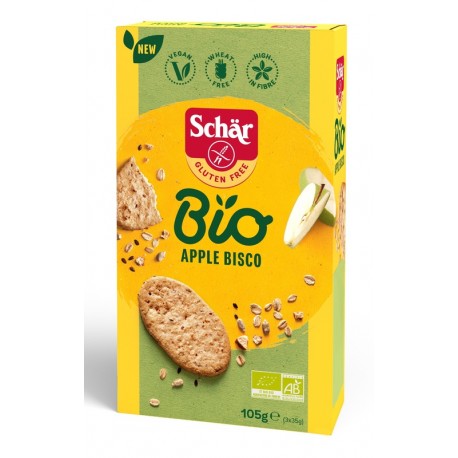 Schar Bio Apple Bisco Biscotti gusto mela senza glutine 105 g